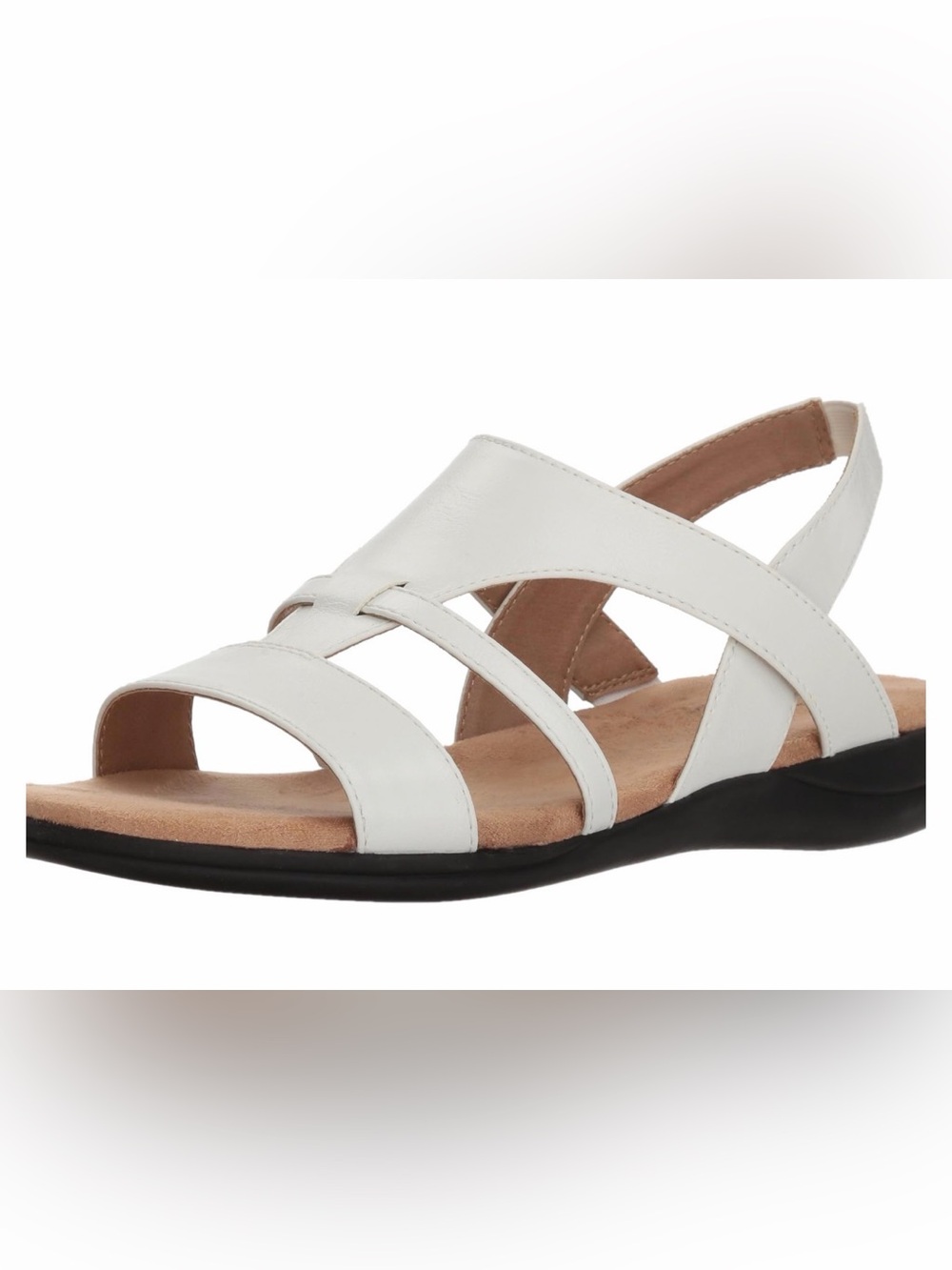 Life Stride White Multi-Strap Comfort Sandal